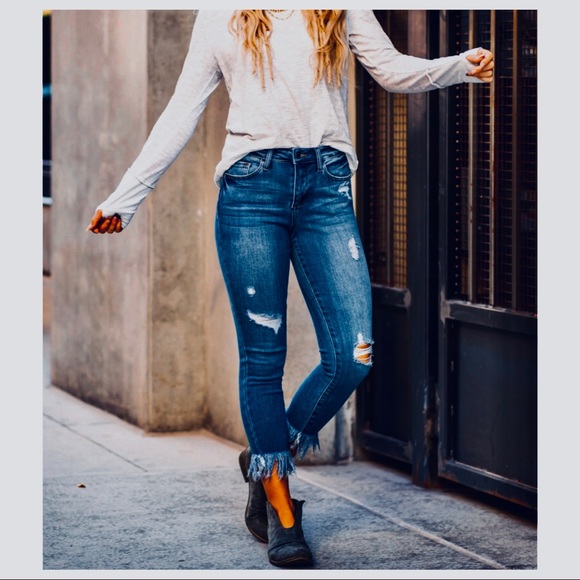 20 Vintage Retro Style Frayed Hem Most Fabulous Jeans - Picture 3 of 5